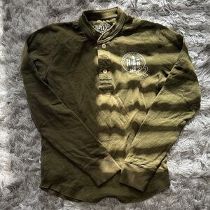Hollister Dark Olive Polo Shirt